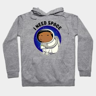 I need space Capybara Astronaut Hoodie